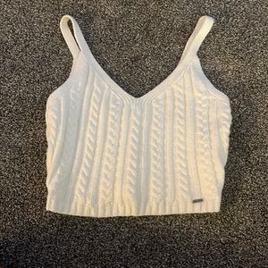 Hollister white crop top